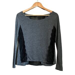 3 for $30! American eagle grey shirt with black lace